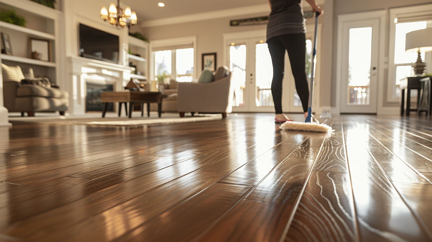 Dry sweeping and mopping - Hardwood Floor Cleaning