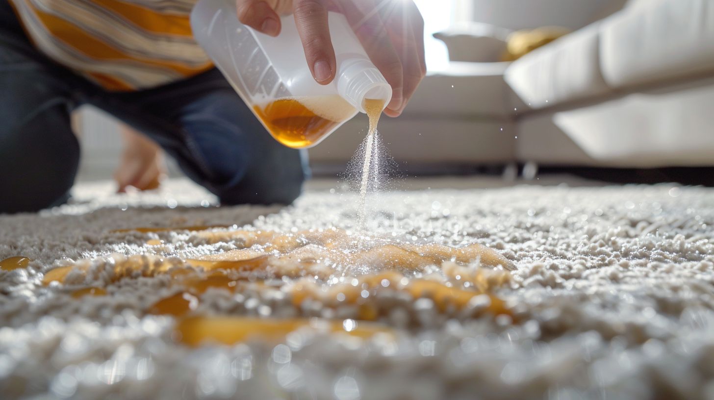 Treat stains immediately - Best Carpet Cleaning Tips