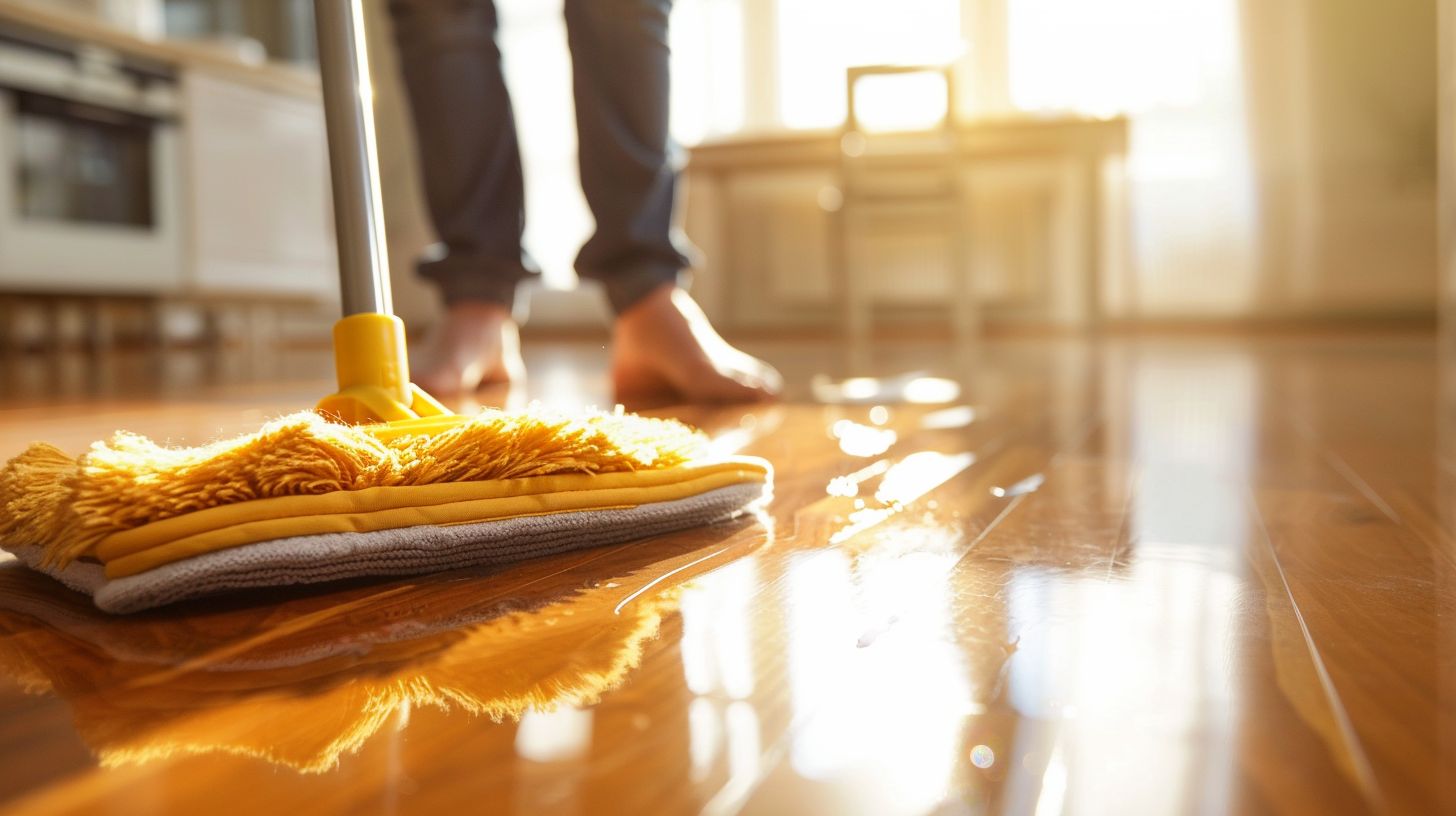 Use of recommended cleaning products for wood floors