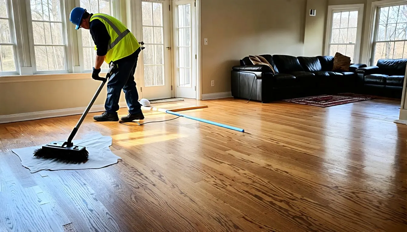 Clearing the Repair Area - Hardwood Floor Damage